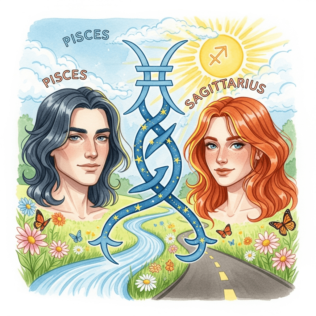 Pisces Man and Sagittarius Woman