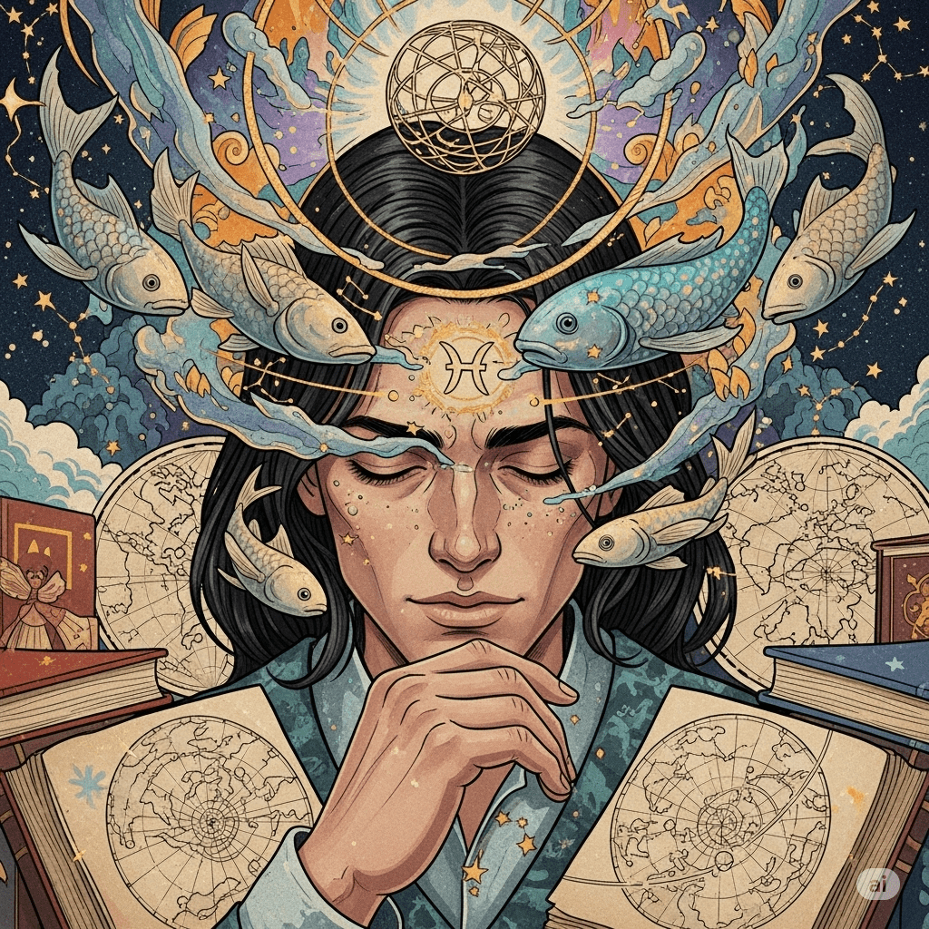 Pisces Man's Inner World: Intellect, Curiosity & Spark