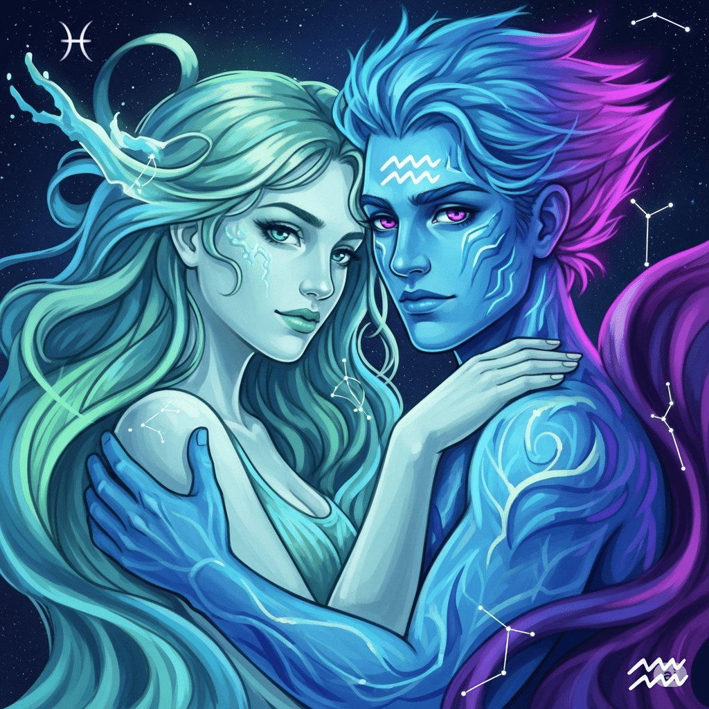 Pisces Woman & Aquarius Man